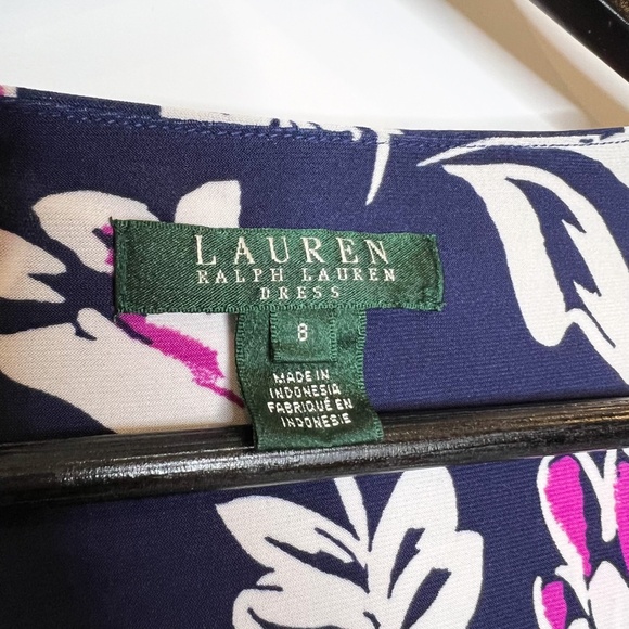 Lauren Ralph Lauren Dress Faux Wrap Floral Tulip Dress - Picture 4 of 7